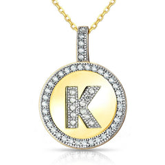 Sterling Silver Gold Plated Circle 