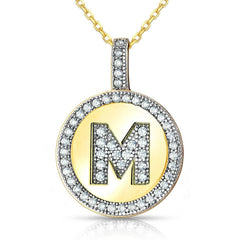 Sterling Silver Gold Plated Circle 