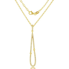 Sterling Silver Gold Plated Teardrop Necklace