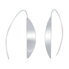 Sterling Silver Half Moon Style Threader Earrings
