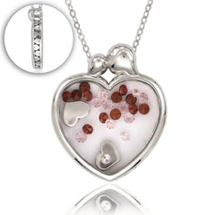 Sterling Silver Hearts Inside Window Pendant