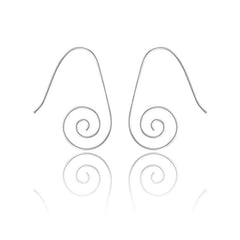 Sterling Silver Hook Swirl Earrings
