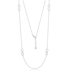 Sterling Silver Infinity Design Beads Necklace