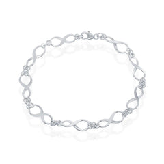 Sterling Silver Infinity Linked Bracelet, 7.25