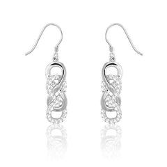 Sterling Silver Interlocking Infinity Earrings