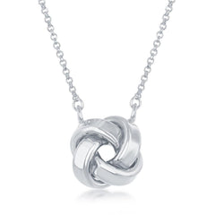 Sterling Silver Love Knot Design Necklace