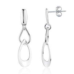 Sterling Silver Multi Tear Shape Earrings