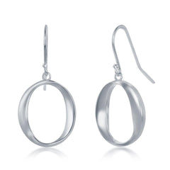Sterling Silver O Dangling Earrings