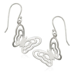 Sterling Silver Open Butterfly Earrings