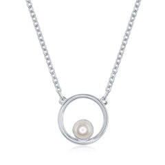 Sterling Silver Open Circle with FWP Necklace