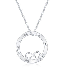 Sterling Silver Open Circle with Infinity Necklace