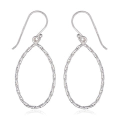 Sterling Silver Open Oval Earrings