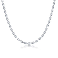 Sterling Silver Oval Bead Chain, 10