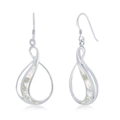 Sterling Silver Pear Shaped White MOP Earrings