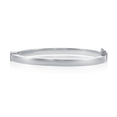 Sterling Silver Plain Hinged Bangle