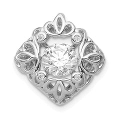 Sterling Silver Platinum-plated Vibrant Swarovski Zirconia & CZ Pendant