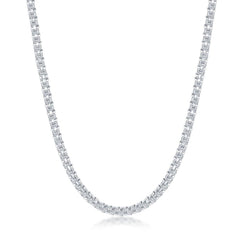 Sterling Silver Rhodium Plated 3mm Round Coriana Chain