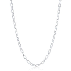 Sterling Silver Rhodium Plated 4.1mm Anchor Chain, 22