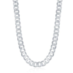 Sterling Silver Rhodium Plated 6.25mm Cuban Chain, 18