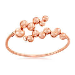 Sterling Silver Rose Gold Plated Multi Bead Bangle