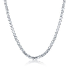 Sterling Silver Round Box Chain, 16
