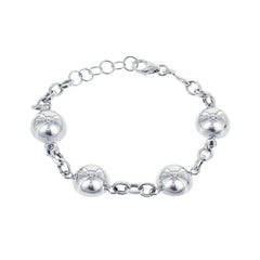 Sterling Silver Semi Sphere Bracelet, 7