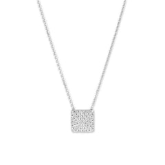 Sterling Silver Small CZ Pyramid Style Necklace