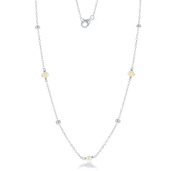 Sterling Silver Small Freshwater Pearls and Beads by the Yard Necklace