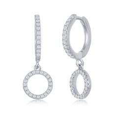 Sterling Silver Small Huggie Hoop Circle Earrings