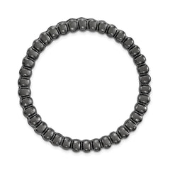 Sterling Silver Stackable Expressions Black-plated Large Chain Slide