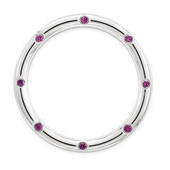 Sterling Silver Stackable Expressions Large Rhodolite Garnet Chain Slide