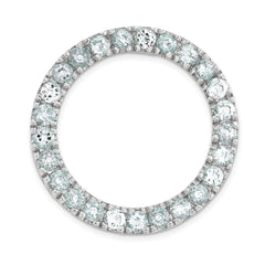 Sterling Silver Stackable Expressions Med Polished Aquamarine Chain Slide