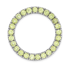 Sterling Silver Stackable Expressions Medium Polished Peridot Chain Slide