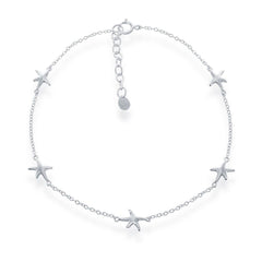 Sterling Silver Starfish Anklet