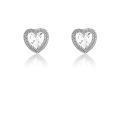 Sterling Silver Tear Shape Cutouts Edge Earrings