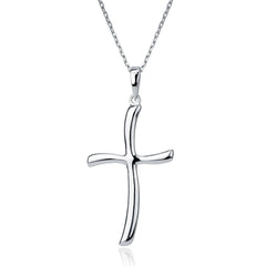 Sterling Silver Thin Cross Pendant
