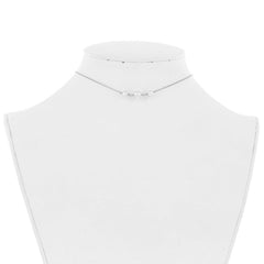 Sterling Silver Three Station Freshwater Pearls Choker Necklace