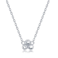 Sterling Silver Triple Bead Necklace