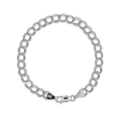 Sterling Silver Twin Charm Bracelet, 8