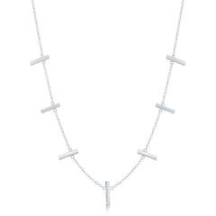 Sterling Silver Verticle Bars Necklace
