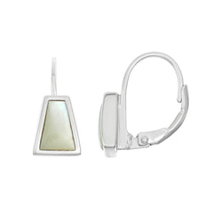 Sterling Silver White Small MOP Earrings