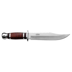 Survivor Hunting Knife - Stainless Steel Blade Wooden Handle with Sheath | HK-782L