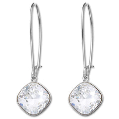 Swarovski Women's Thankful Rhodium-Plated Clear Crystal Pierced Earrings | 1181643