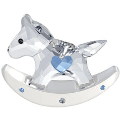 Swarovski Figurine - Blue Rocking Horse with Sapphire Heart | 1194059