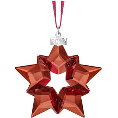 Swarovski Holiday Ornament - Star Shaped Design Satin Effect Vibrant Red | 5476021