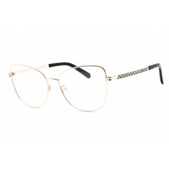 Swarovski Men's Eyeglasses - Full Rim Cat Eye Shape Pale Gold Metal Frame | SK5451 032