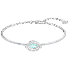 Swarovski Women's Bangle - Sparkling Dance Green Stone and Clear Crystal | 5485722