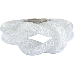 Swarovski Women's Bracelet - Stardust Fishnet Tube with White Crystal Knot | 5184175