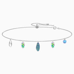 Swarovski Women's Choker Necklace - Organic Multicolored Rhodium Plated | 5470520