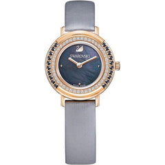Swarovski Women's Crystal Watch - Playful MOP Dial Dark grey Strap | 5243044